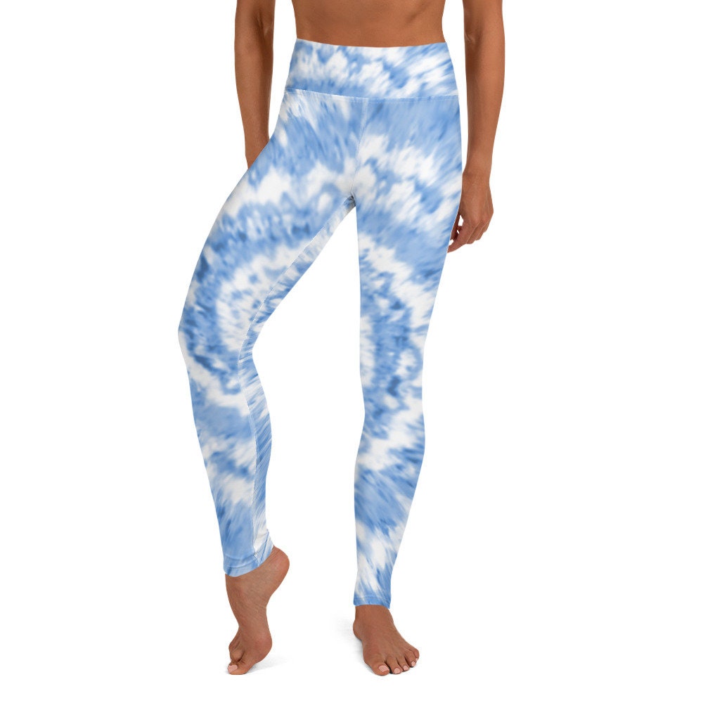 Periwinkle Blue Tie Dye Yoga Pants Leggings | Etsy