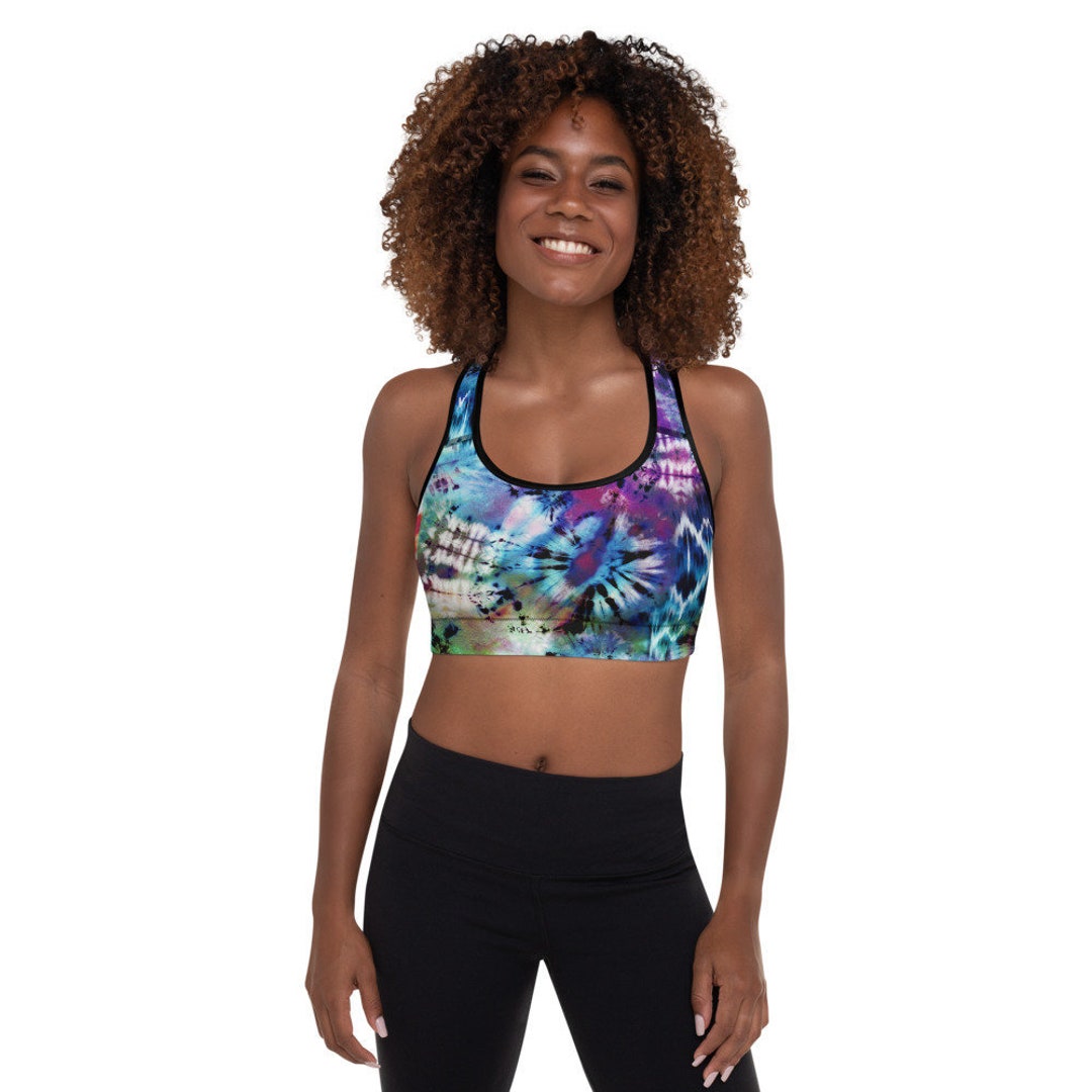 Gold Tie Dye Sports Bra