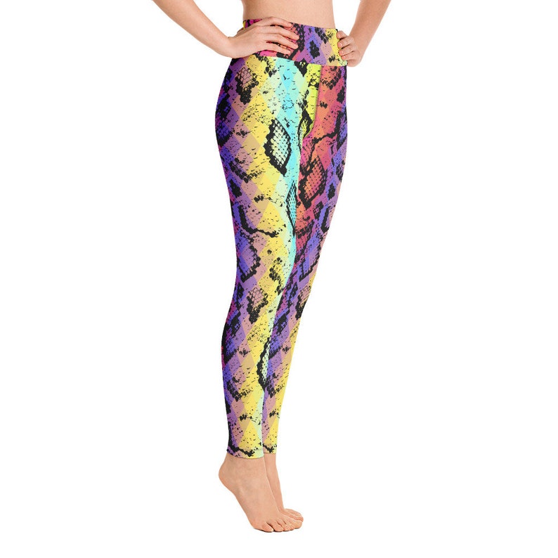 Rainbow Snake Skin Yoga Pants Leggings - Etsy