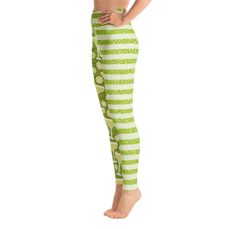 Margarita Stripes Lime Green Yoga Pants Leggings Etsy UK