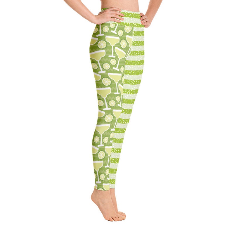 Margarita Stripes Lime Green Yoga Pants Leggings Etsy UK