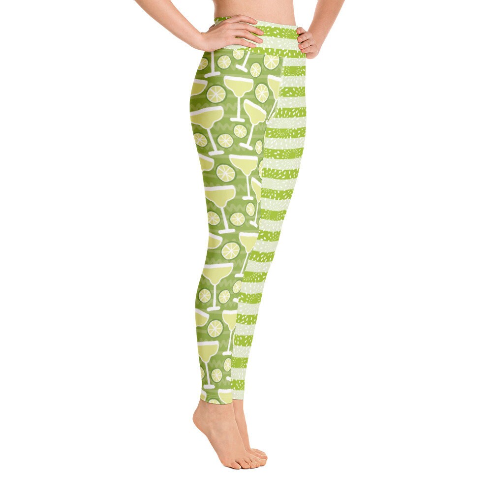 Margarita Stripes Lime Green Yoga Pants Leggings Etsy UK