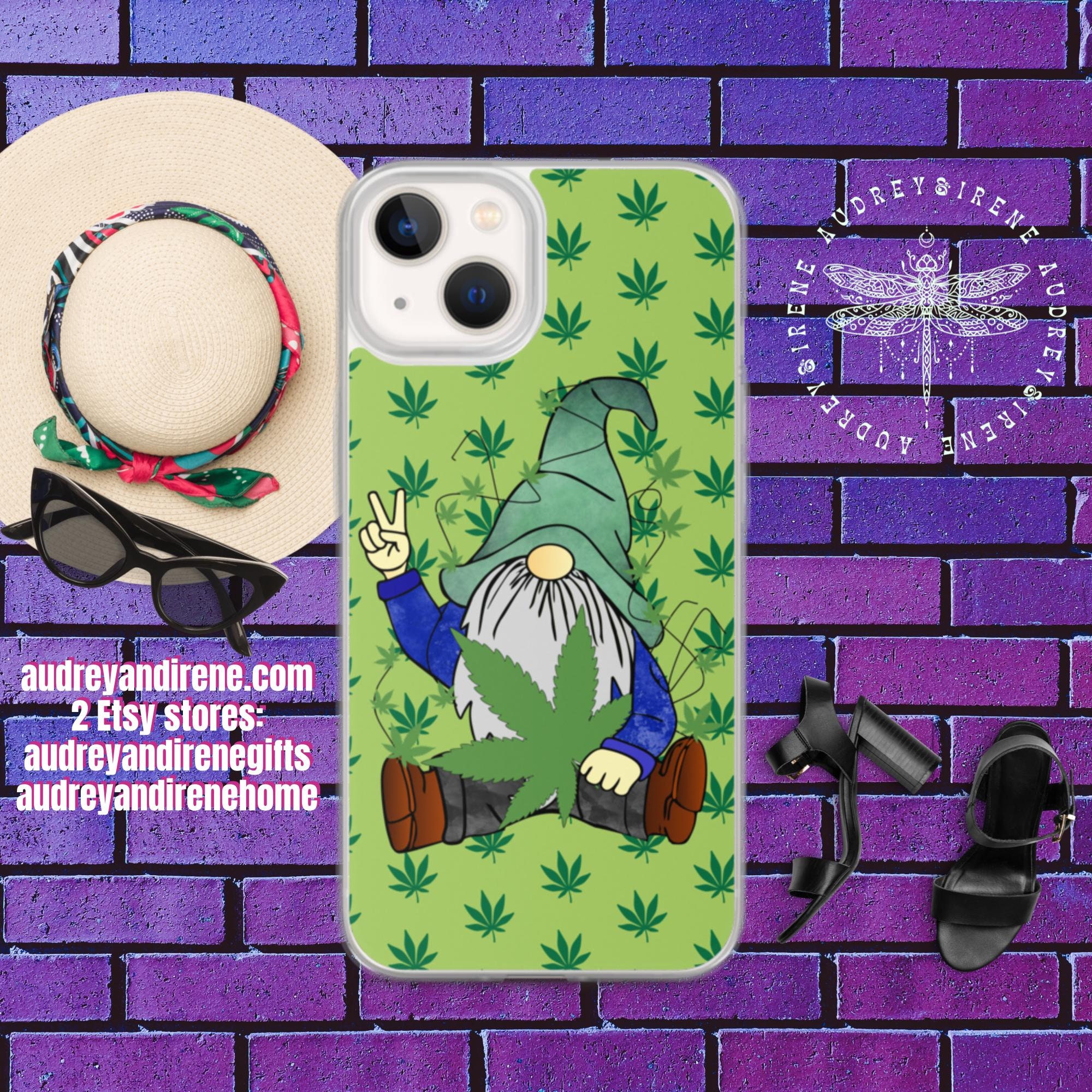 Hippie Gnome Marijuana Leaf iPhone Case