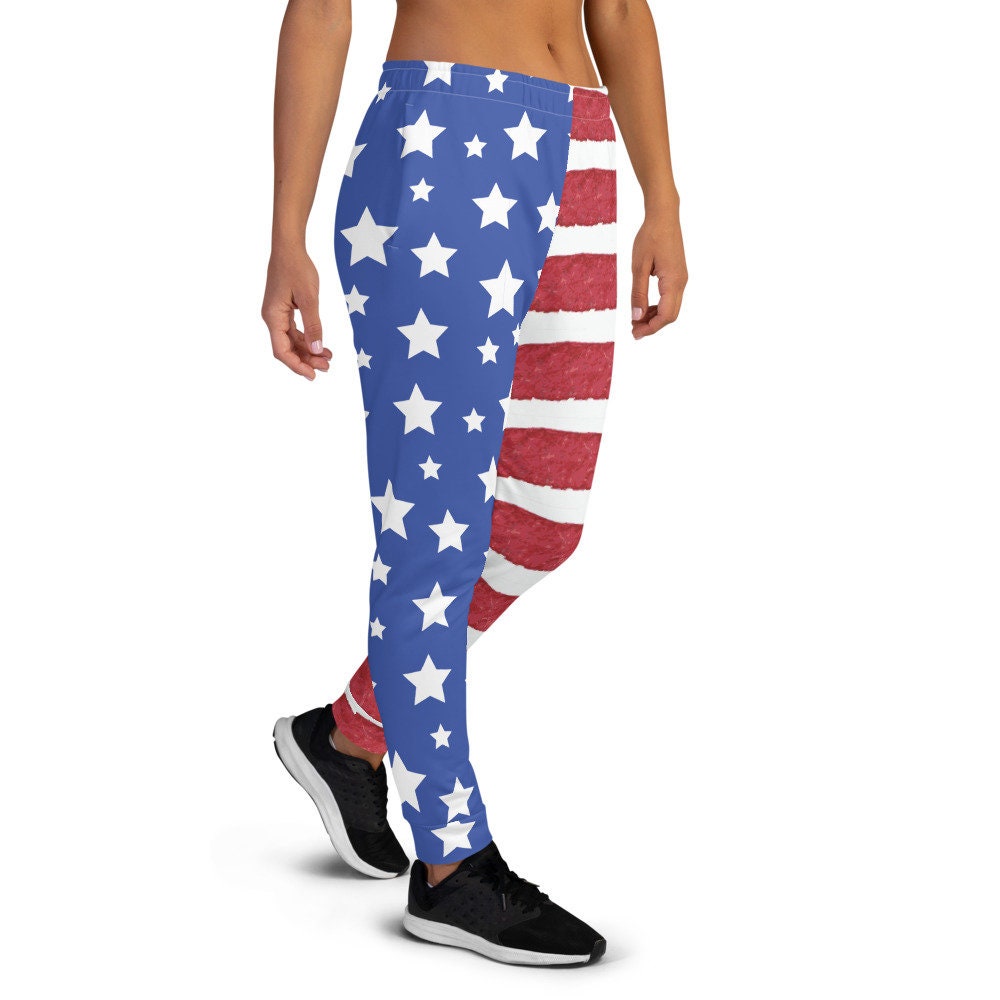 Stars & Stripes Patriotic Women's Joggers - Etsy