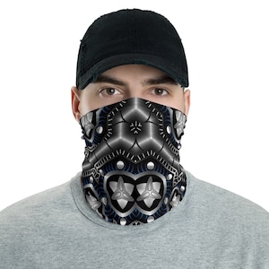 Metal Industrial Abstract Neck Gaiter Scarf Face Shield