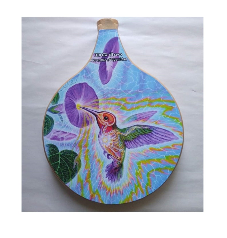 Spiral Didgeridoo _ Hummingbird Color Design _ DG Doo High Quality