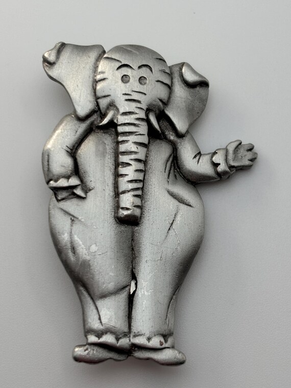 Whimsical JJ Jonette Pewter Elephant