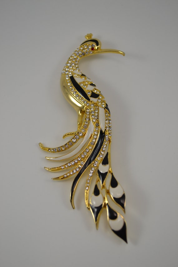 Stunning D'Orlan Bird of Paradise brooch