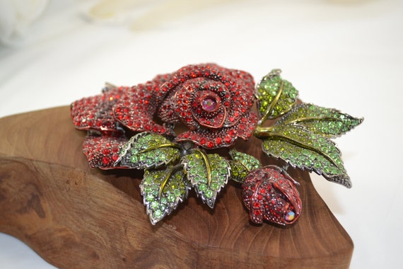 Unsigned Contemporary GIANT Dimensional Red Rose … - image 7