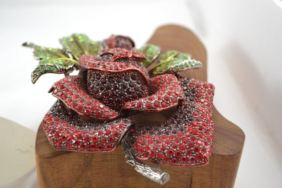 Unsigned Contemporary GIANT Dimensional Red Rose … - image 6