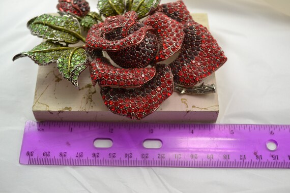 Unsigned Contemporary GIANT Dimensional Red Rose … - image 5