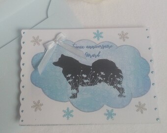 Personalized Samoyed birthday card