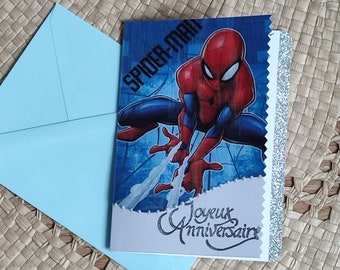 Personalized Spiderman birthday card