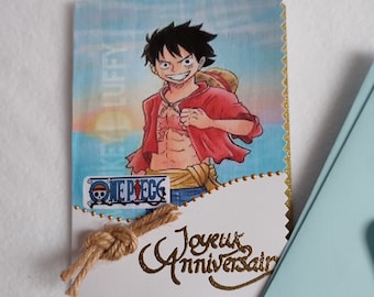 Carte anniversaire personnalisée Manga