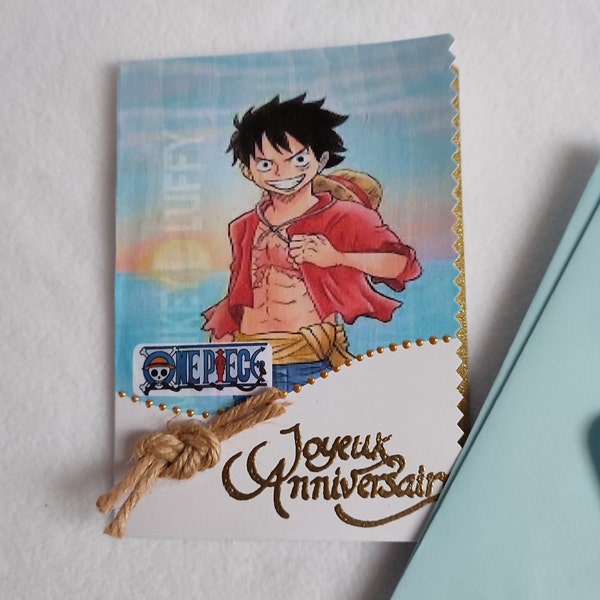 Carte anniversaire personnalisée Manga