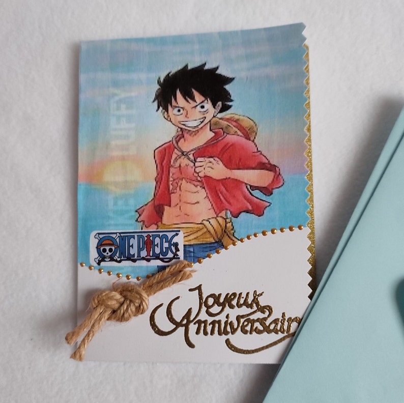 Carte anniversaire personnalisée Manga Modèle 2