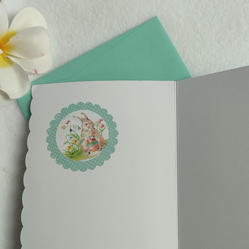 Carte de Pâques fait main personnalisée jaune Bild 8