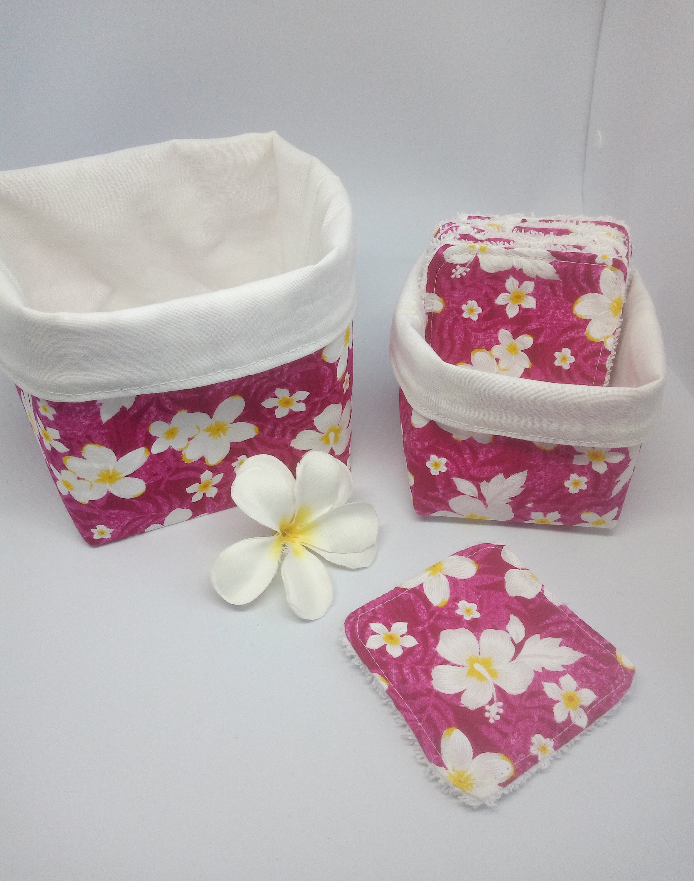 Panière de Rangement Lingettes Démaquillantes Tropicales