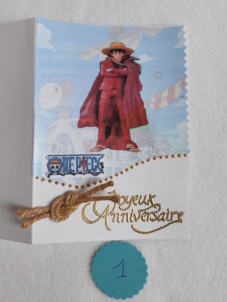Carte anniversaire personnalisée Manga zdjęcie 5