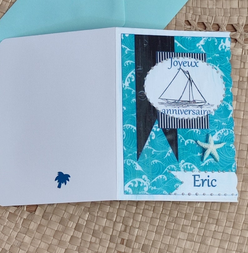 Carte anniversaire personnalisée homme maritime image 2