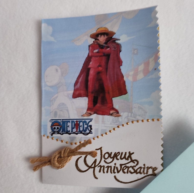 Carte anniversaire personnalisée Manga Modèle 1