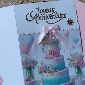 Carte anniversaire 18 ans personnalisée adolescente zdjęcie 4