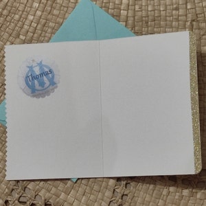 Interieur de la carte d anniversaire foot OM avec personnalisation