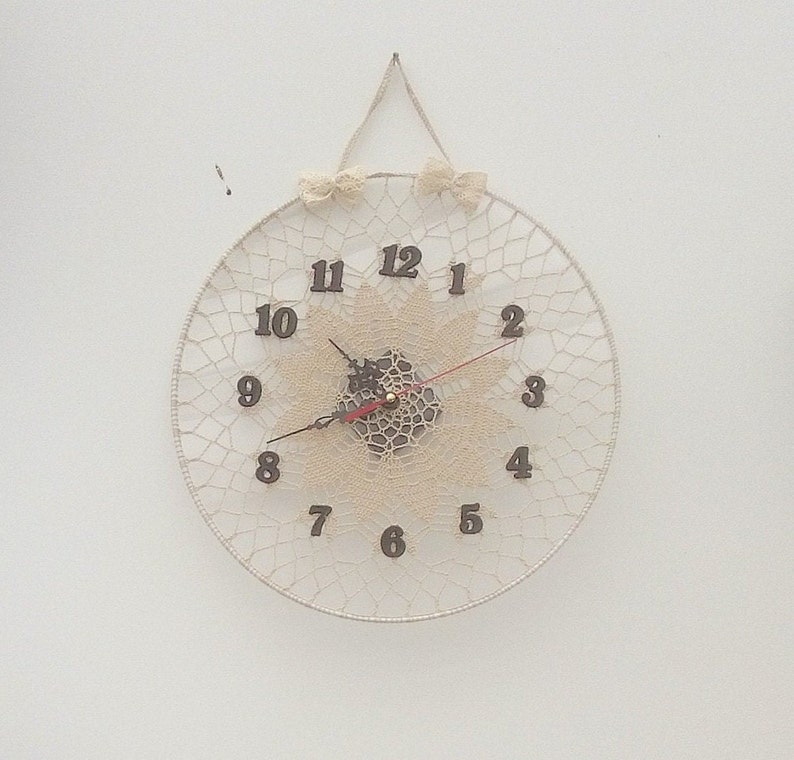 Horloge murale bleue et blanche image 6