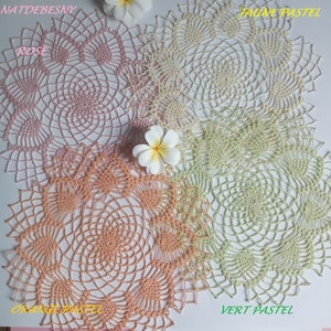 Crochet doily in pastel colors of your choice diameter 30 cm