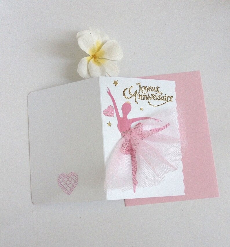 Carte anniversaire personnalisée danseuse Modèle 1