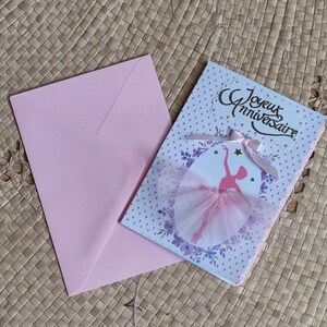 Carte anniversaire personnalisée danseuse Modèle 2