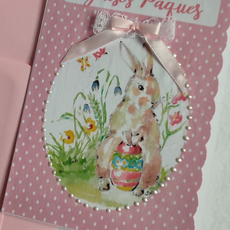 Carte de Pâques fait main personnalisée jaune Bild 6
