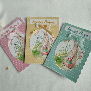 Carte de Pâques fait main personnalisée jaune Bild 9