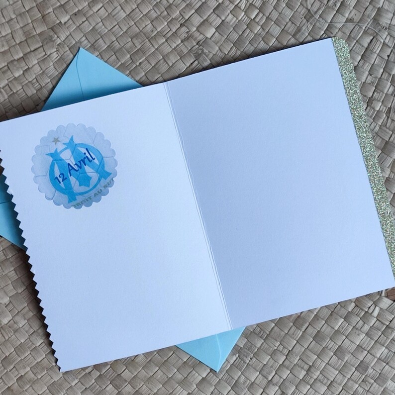 Carte d'anniversaire personnalisée foot rouge et or image 9