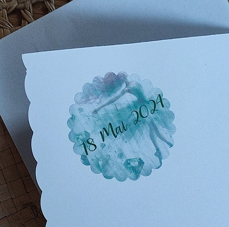 Carte d'anniversaire danseuse femme en vert émeraude - Design élégant Bild 3