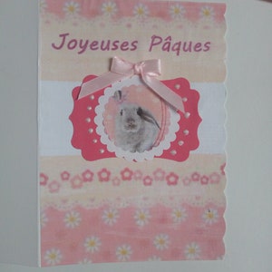 Carte de Pâques personnalisée Rosa