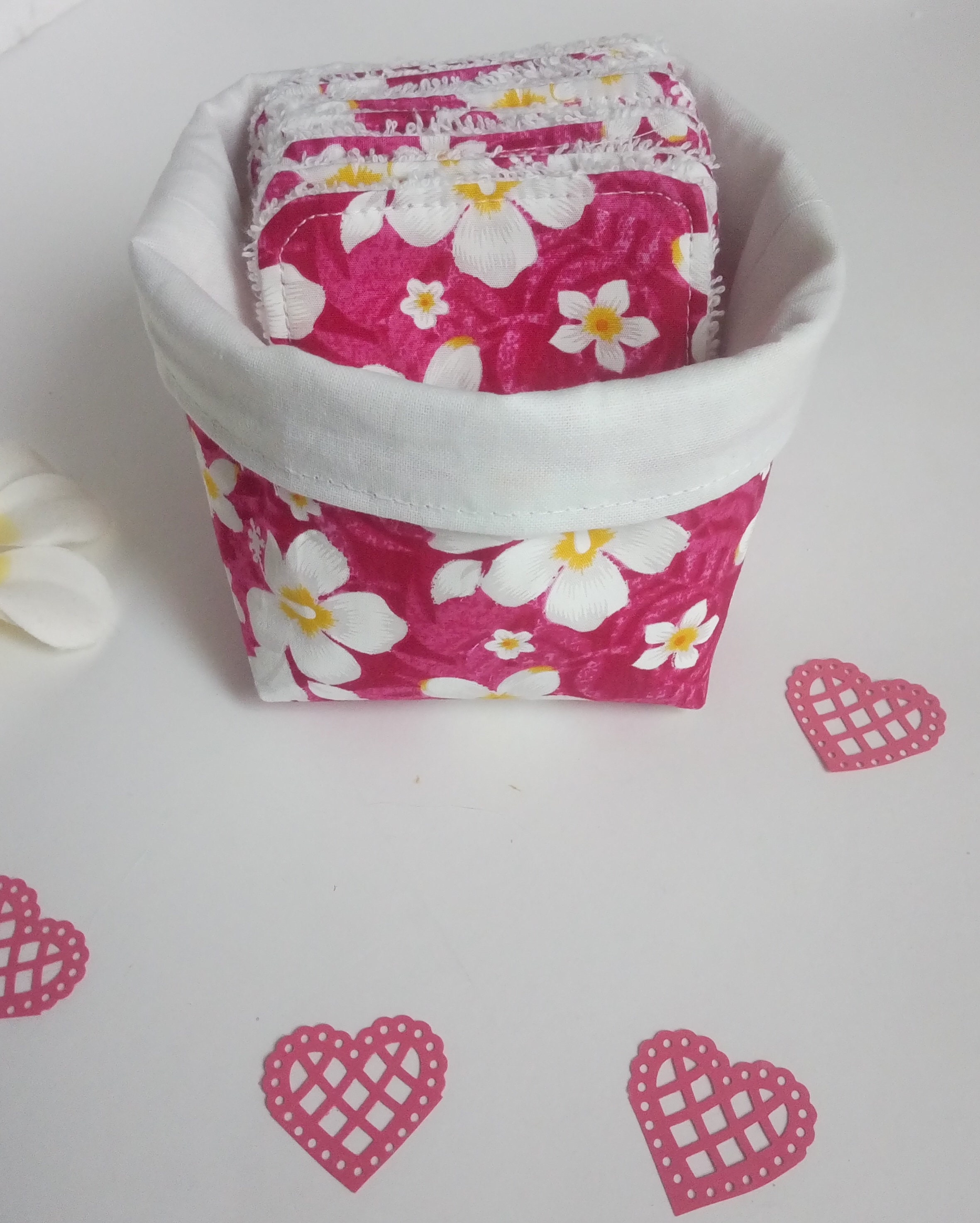 Panière avec Lingettes Lavables Bambou