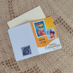 Carte d'anniversaire manga Naruto personnalisée - Idéale pour les fans de Naruto image 4