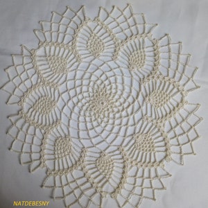 Crochet doily in pastel colors of your choice diameter 30 cm Yellow