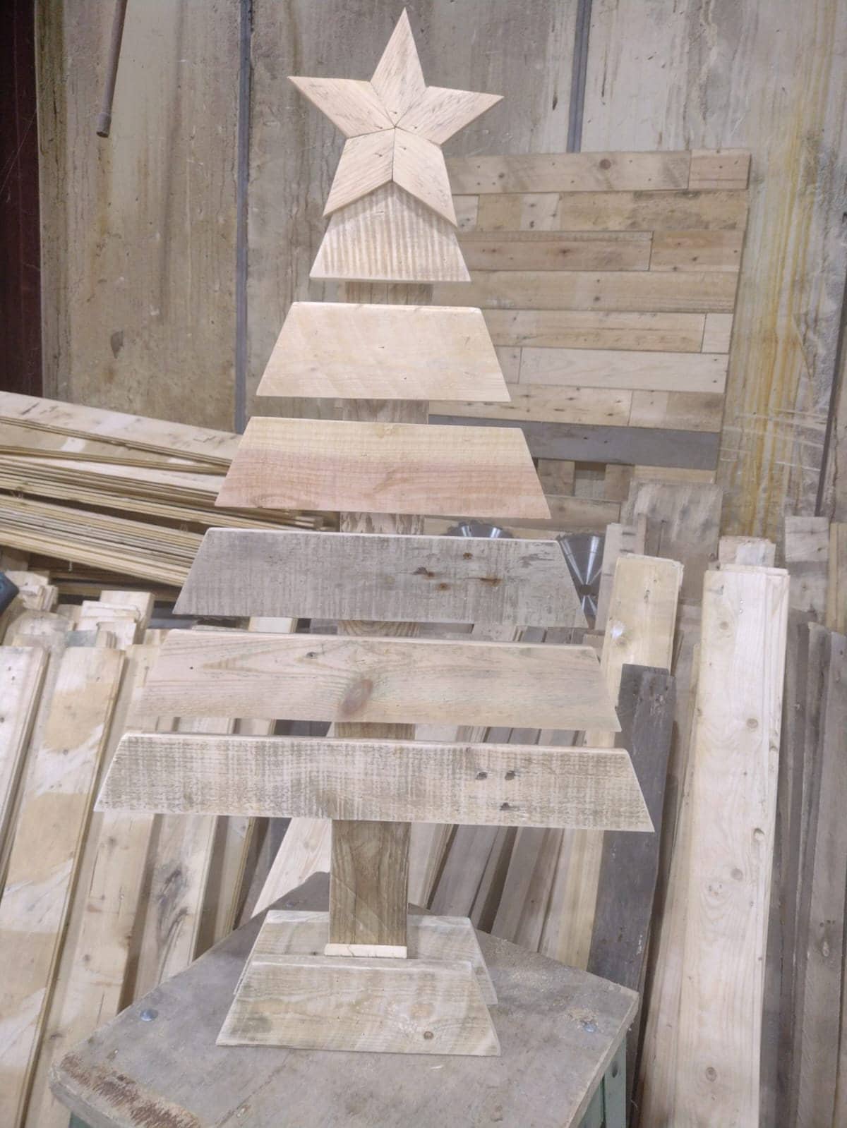 Wooden Xmas Tree Rustic Christmas Tree Reclaimed Wood - Etsy UK