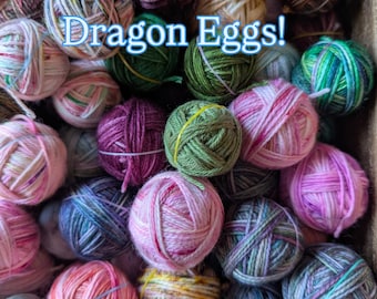 Dragon Egg Yarn Set, Superwash Merino Nylon,  Yarn Balls, 16 or 20 **READ DESC**