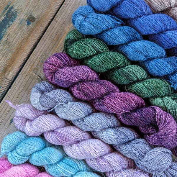 Baby Alpaca, Sport weight/3ply 100 grams @ 291 yards each, various colors