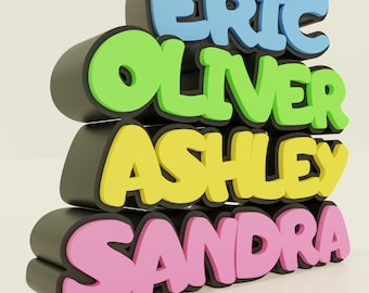 Custom name Sign for 3D Printing - STL File