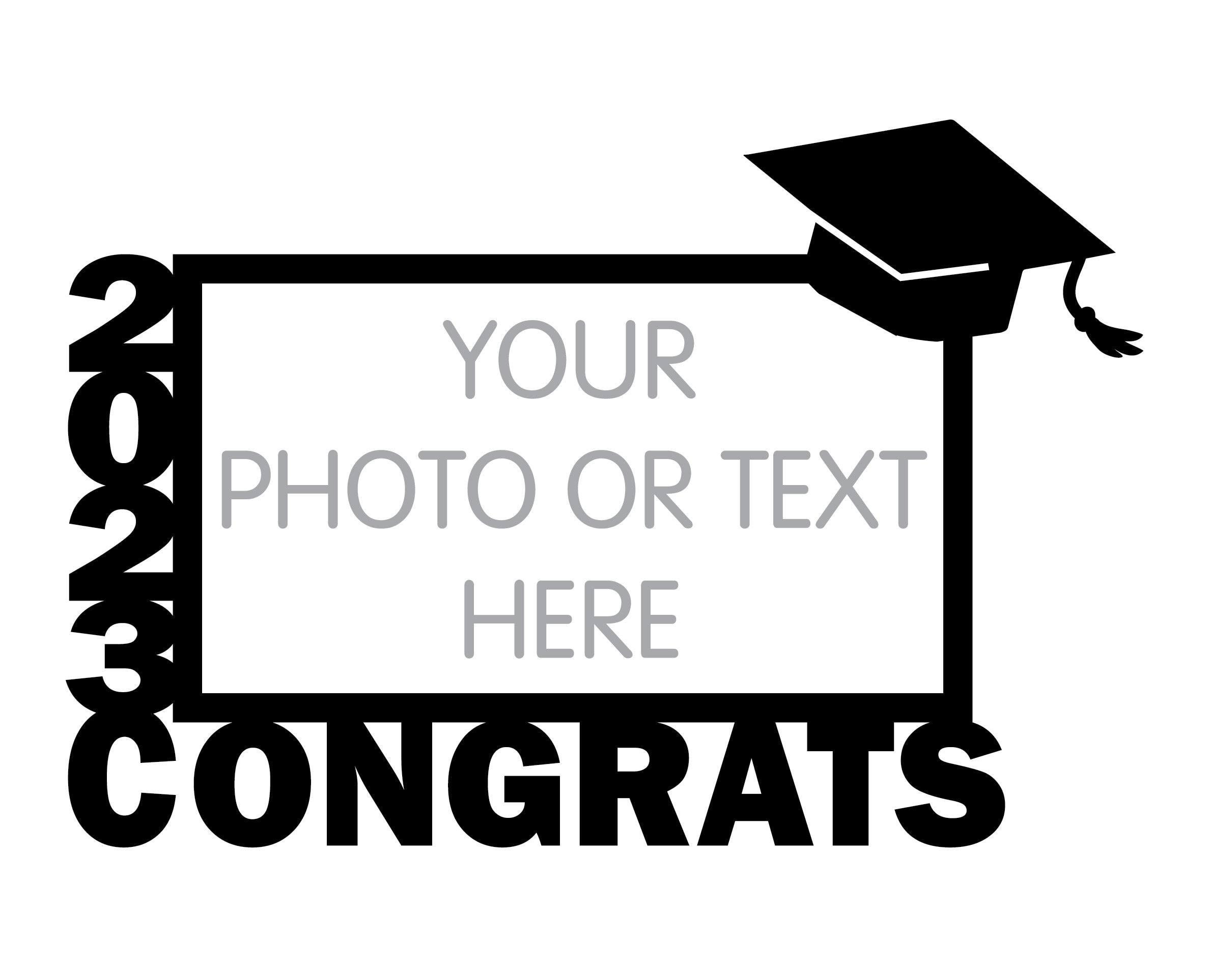 2023 Graduation Frame SVG Photo Ot Text Class of 2023 for Etsy Australia