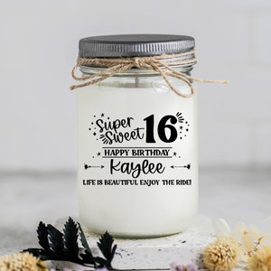 Sweet 16th Birthday Gift Candle For Girls birthday candle gift Personalized Funny Birthday Sweet 16 Decoration Gift For Daughter