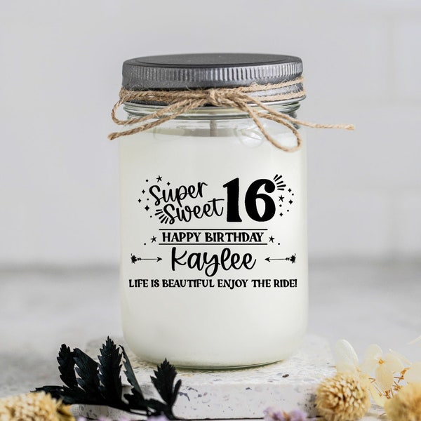 Sweet 16th Birthday Gift Candle For Girls birthday candle gift Personalized Funny Birthday Sweet 16 Decoration Gift For Daughter