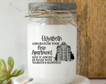 New Apartment Housewarming Gift New Apartment Gift From Parents Moving Out Gift Candle Personalized College Student Gift For Dorm