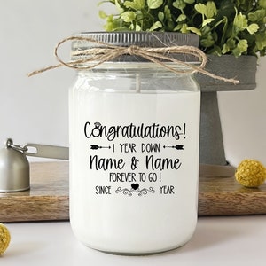 First Year Anniversary Gift Candle Soy Candle For Couple 1 Year Wedding Anniversary Gift Custom