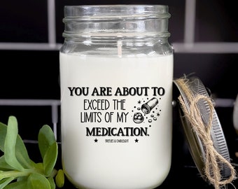 Funny Leave Me Alone Candle Gift For Birthday Table Decor Scented Soy Candle Gift