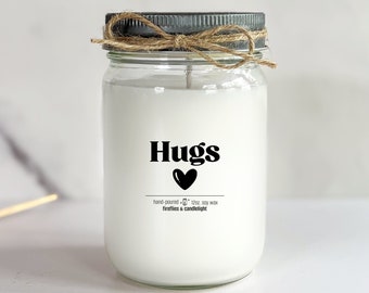 Send A Hug Candle - Loss of Pet Gift - Loss of Dog Gift - Loss of Cat Gift - Condolence Gift - Pet Passing - Handmade Scented Soy Candle